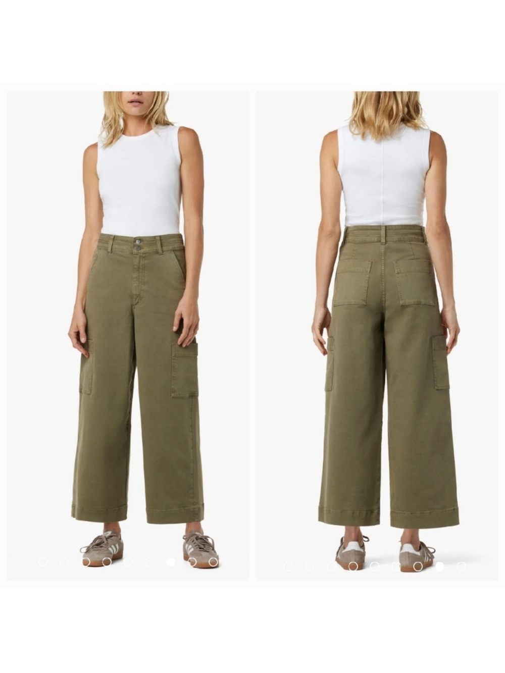 Joe's Jeans The Milla Utility Crop Pants Wide Leg Cargo Cropped, sz 27